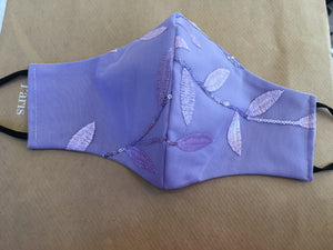 Lavender Purple Couture Sequin Embroidery Face Mask