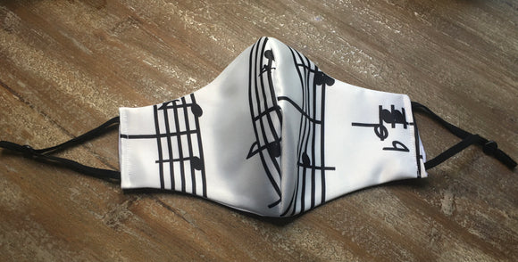 Music Note Mask Music Notes Satin Face Mask – Face Masks by Renee