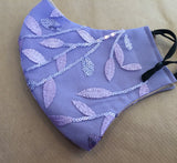 Lavender Purple Couture Sequin Embroidery Face Mask