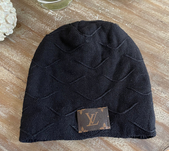 Designer Inspired Beanie Hat - Black